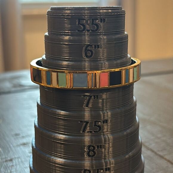 Kate Spade 'Jump for Joy' Idiom Bangle Bracelet, Multi Colorful Gold-Tone - Picture 10 of 10